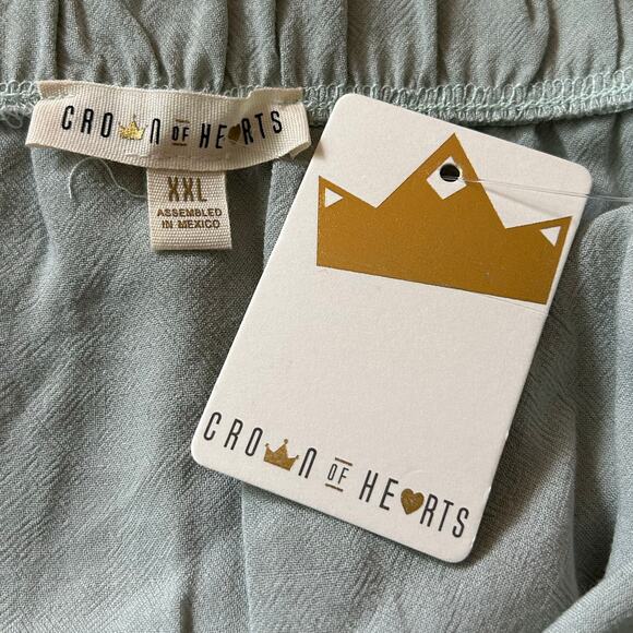 5/$25 Crown of Hearts Girl's Ruffle Tie Elastic Waist Mint Green Skirt XXL New - Picture 6 of 7